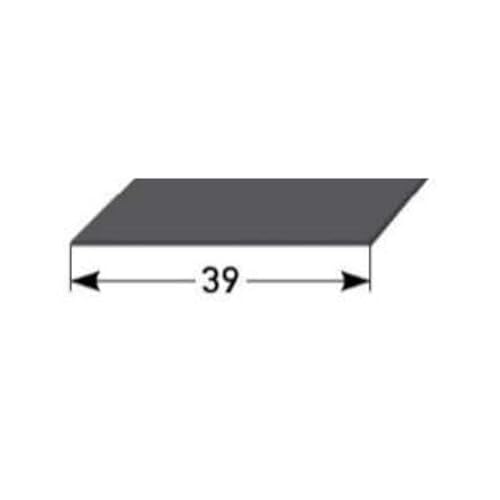 Einlage für Treppenkante | Aluminium | Schwarz | Breite 39 mm | Länge 1000 mm | Selbstklebend | 1 Stück