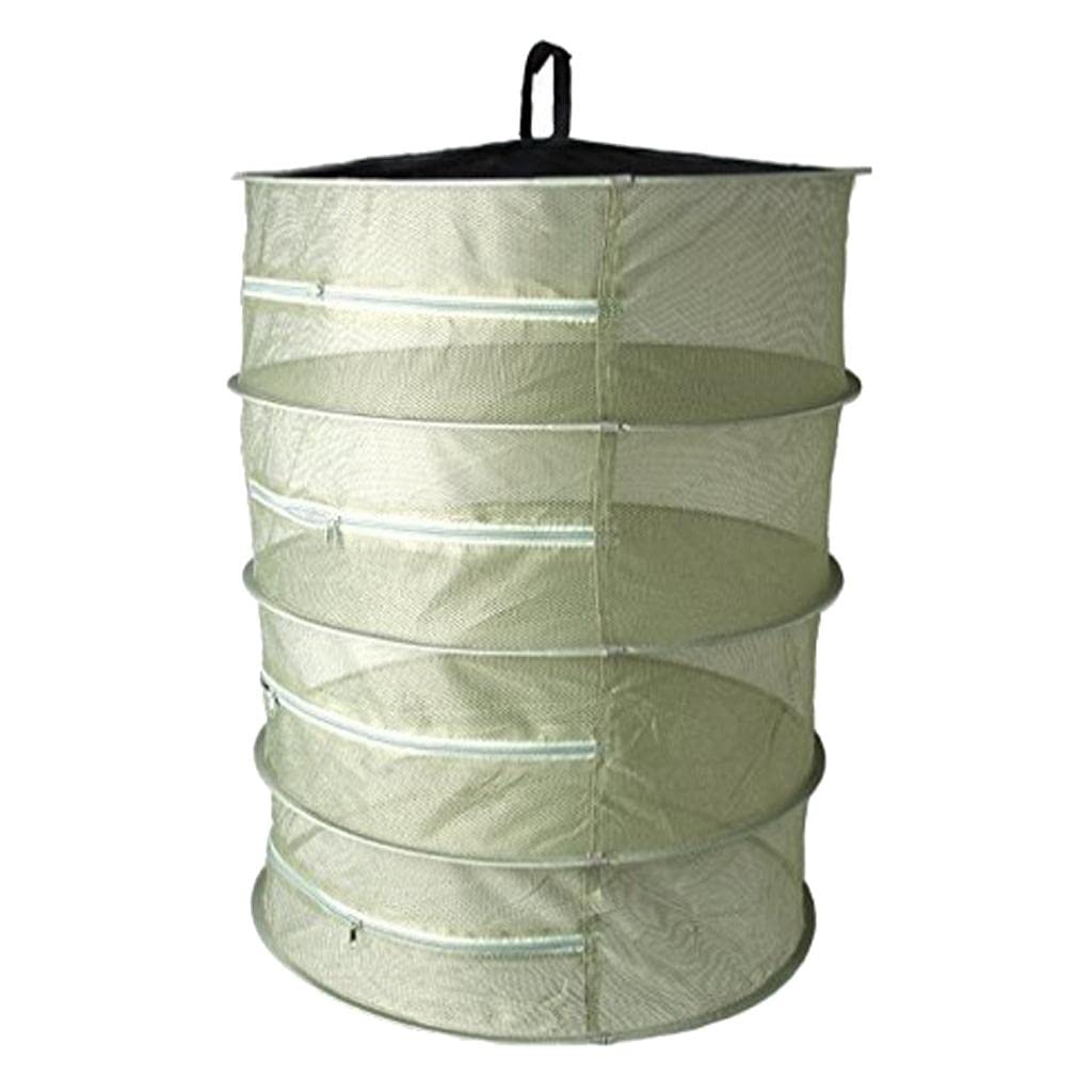 B Blesiya Hängendes trocknendes Netz, aus Atmungsaktives Gewebe und elastischer Metallrahmen, mit Reißverschluss, Grün, 4-Schichten