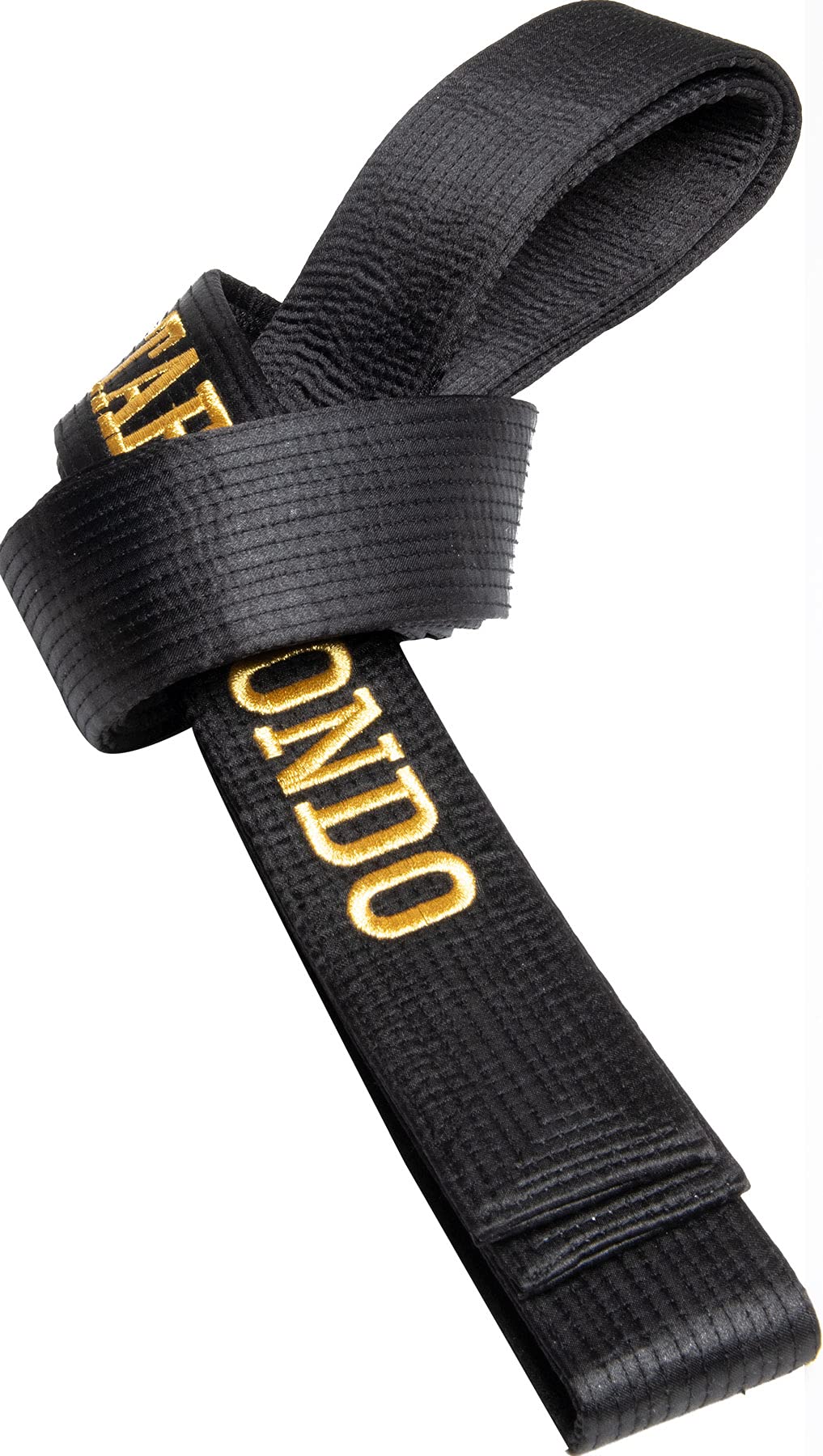 Hayashi Budogürtel in Glanzoptik mit Box (mit Bestickung) „Taekwondo“ - schwarz, Gr. 330 cm