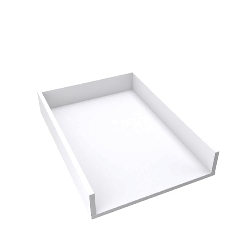 REGALIK Wickelaufsatz für Kommode 72cm x 50cm - Abnehmbar Wickeltischaufsatz für Kommode in Weiß - Abgeschlossen mit ABS Material 1mm