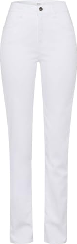 BRAX Damen Style Mary Wertiger Baumwollstretch Hose, Weiß, 34W / 30L EU