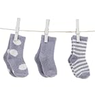 Little Giraffe Schachtel Socken 6 Paar Geschenkset - Gepunktet/Einfarbig/Gestreift je 2 Paar (Lavendel)