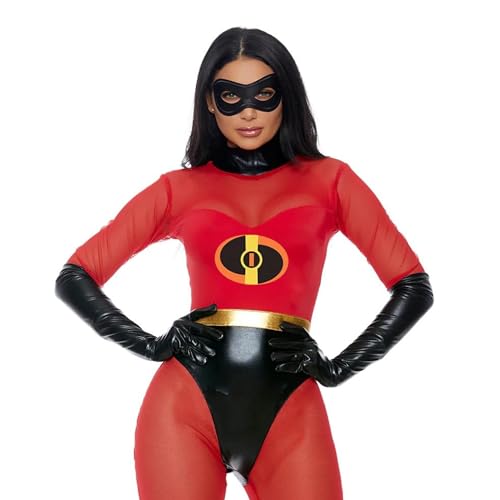 Forplay Damen Super Suit Sexy Superheld Kostüm Erwachsene Kostüm Rot - - Large/X-Large