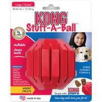 KONG – Stuff-A-Ball – Robuster Naturkautschuk, Leckerlispender und Zahnreinigung – Für Große Hunde