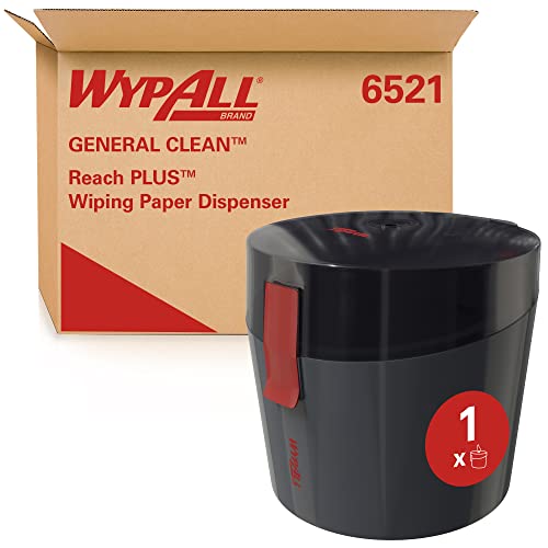 WypAll Reach PLUS General Clean Zentralentnahmespender mit Einzelblattentnahme 6521 – Spender für weiße oder blaue Rollen – 1-Blatt-Spender