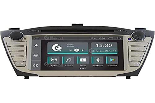 Maßgeschneidertes Autoradio Hyundai IX35 Android Gps Bluetooth Wifi DAB Usb Full Hd touchscreen display 7”