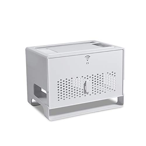 MNBVH Router Box Schreibtisch Kabelbox Kabel Verstecken Box Multimedia Aufbewahrungsbox Organizer Steckdosen/Kabel/Kabelsalat/Ladekabel/Cable Storage Box Grey