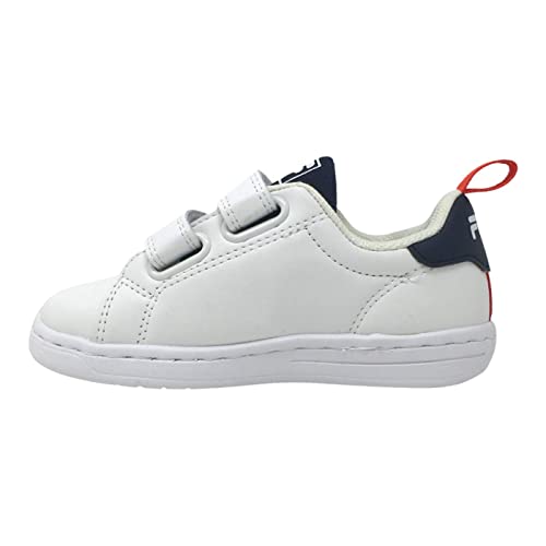 FILA Crosscourt 2 NT Velcro TDL Sneaker, White Navy Red, 27 EU