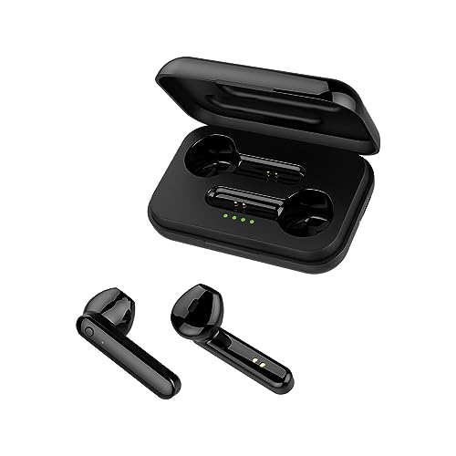 FOREVER TWE-110 EARP Bluetooth-Kopfhörer mit Ladetasche TWS Touch-Control Integriertes Mikrofon In-Ear Ohrhörer Kabellos Headset Mit Powerbank (Schwarz)
