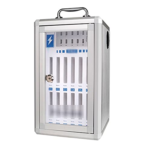 Handy-Organizer Handy-Ladeschrank Transparent Verriegelung Multi Compartment Mobile Phone Storage Box (Color : Silver-12)