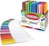 FIBRACOLOR 100 Farben - Koffer 100 Filzstifte konisch in 100 verschiedenen Farben superabwaschbar