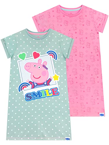 Peppa Pig Mädchen 2er Pack Nachthemden Mehrfarbig 104