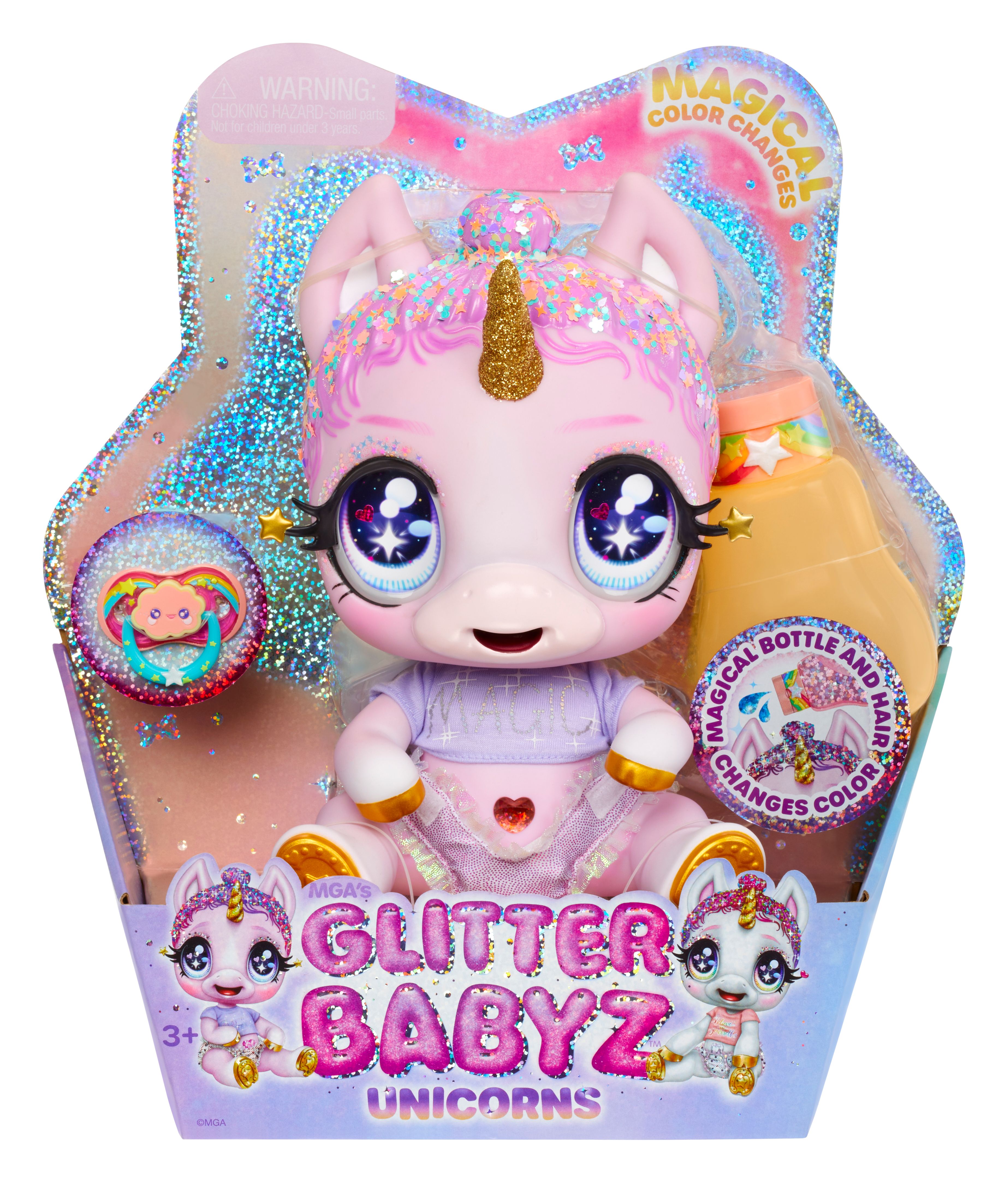 Glitter Babyz Glitter Babyz Unicorn Doll- Pink Rainbow (Jewels Daydreamer) (Mehrfarbig)