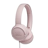 JBL Tune500 On-Ear Kopfhörer mit Kabel in Pink – Ohrhörer mit 1-Tasten-Fernbedienung, integriertem Mikrofon & Sprachassistent – Telefonieren und Musik hören unterwegs