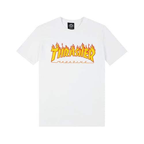 Thrasher Flame Kids T-Shirt white