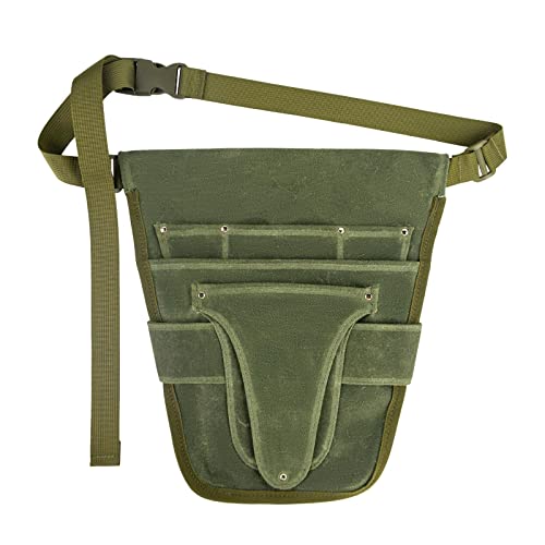 Garten Werkzeug Gürtel Werkzeug Hüfttasche mit mehreren Taschen für Damen & Herren Grün, 28,5 x 30 cm