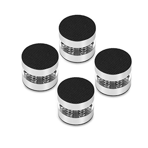 Nobsound 4PCS Silver Aluminum Spring Speakers Spikes Isolation Stand for HiFi Amplifiers