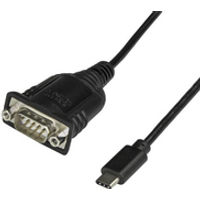 StarTech.com USB to RS232 DB9 Serial Adapter Cable - M/M - Kabel USB / seriell - DB-9 (M) bis USB-C (M) - 40 cm - Daumenschrauben