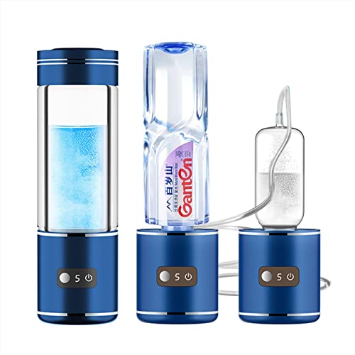 BLUNOA 350Ml Wasserstoff-Wasser-Generator Ionisierte Hydrierte Wasserflasche Mit Inhalator & Adapter Hersteller Von Alkalischen Wasserflaschen Für Wasserstoff Anti-Aging-Antioxidans-Glasflasche