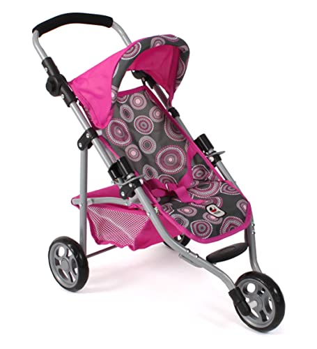Bayer Chic 2000 612-87 Jogging Buggy Lola, Puppenwagen, Puppenbuggy, Hot pink Pearls