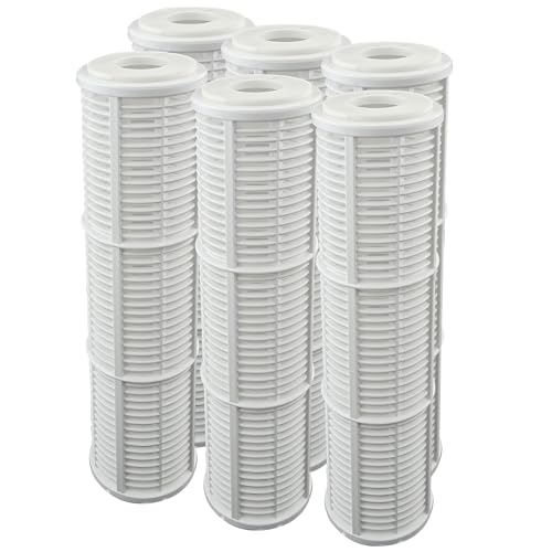FILTROTECH Filtereinsatz für Vorfilter Gartenpumpe waschbare Ersatzkartusche 10 Zoll Sandfilter für Hauswasserwerke (6er Pack)