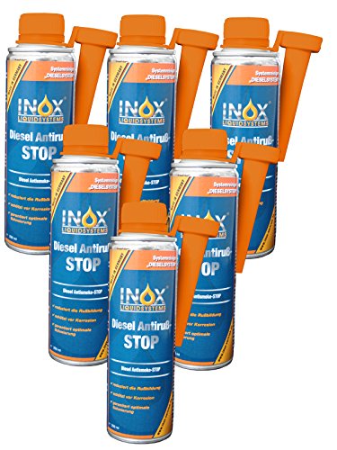 INOX® Diesel Anti Ruß Stop Additiv, 6 x 250ml - Kraftstoffzusatz für KFZ Dieselmotoren verringert Rußbildung