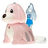 Omnibus BR-CN171 Puppy Elektrischer Inhalator Hündchen Inhaliergerät Set für Kinder und Erwachsene Vernebler Inhalation Maske für Erwachsene und Kinder (Rosa)