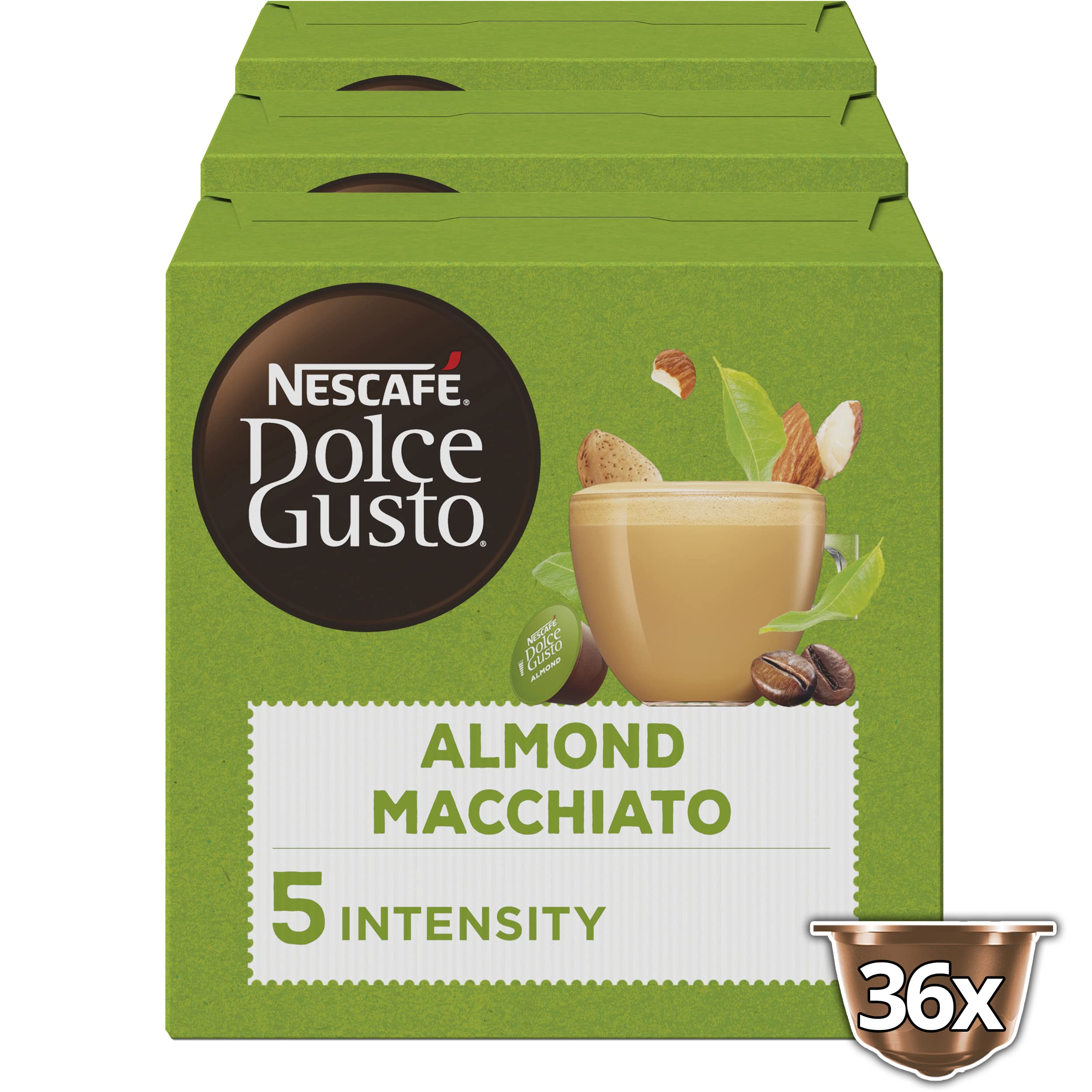 Nescafé Dolce Gusto capsules Almond Macchiato Vegan - 36 koffiecups - geschikt voor 36 koppen koffie - Dolce Gusto cups