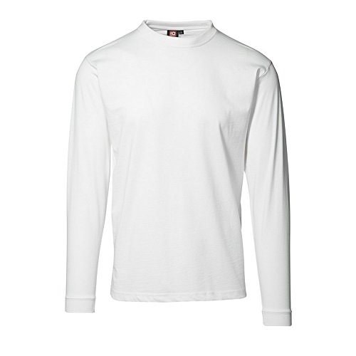 ID Herren Langarm T-Shirt, Weiß, 3XL