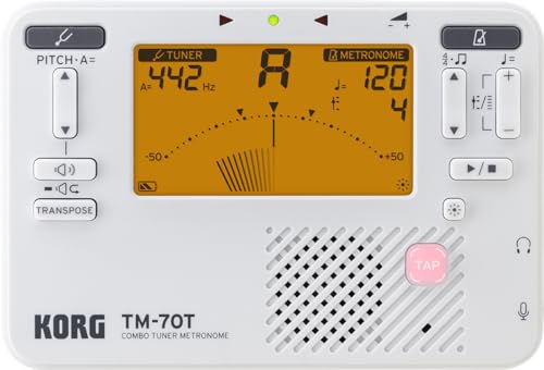 Korg TM70 Kombiniertes Metronom und chromatisches Stimmgerät – Weiß