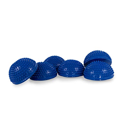 AFH Therapie Balance Igel Premium Soft ca.Ø 16 cm | 6er Set | Einfarbig | mit Pumpe (dunkelblau)