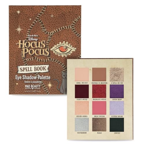 Mad Beauty Disney Hocus Pocus Book Lidschatten-Palette, Geschenk für Mädchen, Geschenk für sie