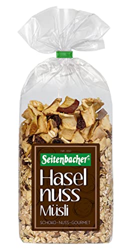 Seitenbacher Haselnuss Müsli I Schoko Nuss Gourmet I Vollkorngetreide I weizenfrei I (3 x 750 g)