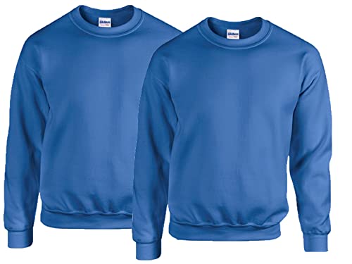 Gildan - Heavy Blend Sweatshirt - S, M, L, XL, XXL, 3XL, 4XL, 5XL /2X Royal + 1x HL Kauf Notizblock, M