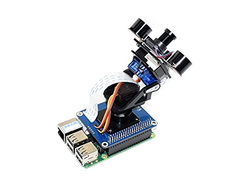 Waveshare 2-DOF Pan-Tilt HAT for Raspberry Pi Zero/Zero W/Zero WH/2B/3B/3B+ Onboard PCA9685 PWM Chip TSL2581 16-bit Ambient Light Sensor Make Pi Camera Move and Sense Light Intensity via I2C