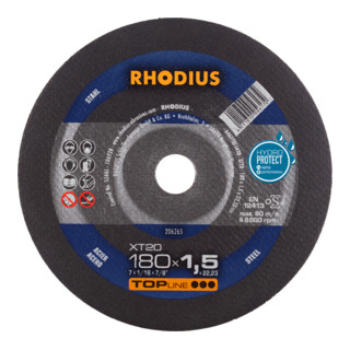 RHODIUS TOPline XT20 Extradünne Trennscheibe 180 x 1,5 x 22,23 mm