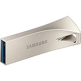 Samsung BAR Plus USB-Stick Typ-A, 256 GB, 400 MB/s Lesen, 110 MB/s Schreiben, widerstandsfähiger USB 3.1 Flash Drive mit Schlüsselring, Champagne Silver, MUF-256BE3/APC