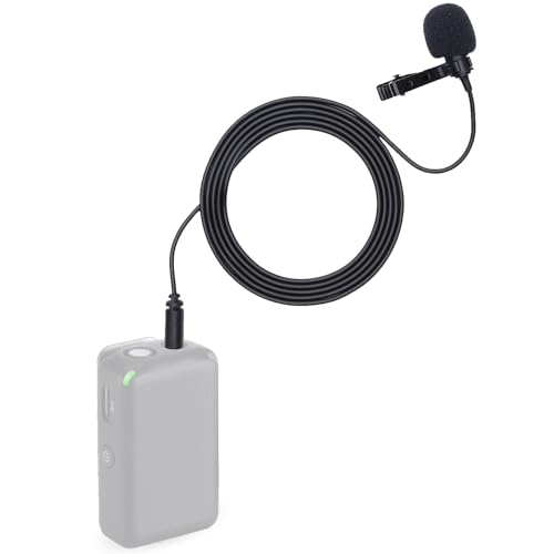Movo Lavalier-Mikrofon kompatibel mit DJI Mikrofon, DJI Mic 2 und Rode Wireless GO Series Wireless Mikrofone – Lav-Mikrofon mit 190,5 cm 3,5 TRS Kabel – Revers für Interviews, Content Creation,