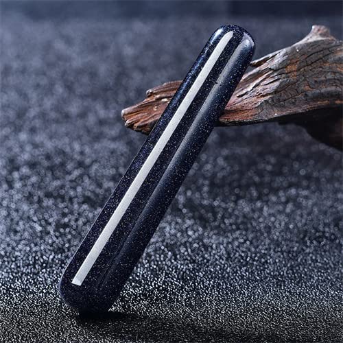 Rosenquarz-Kristall-Massagestäbe, Steinstab, handpoliert, for Selbermachen Kristall (Color : Blue Sandstone)