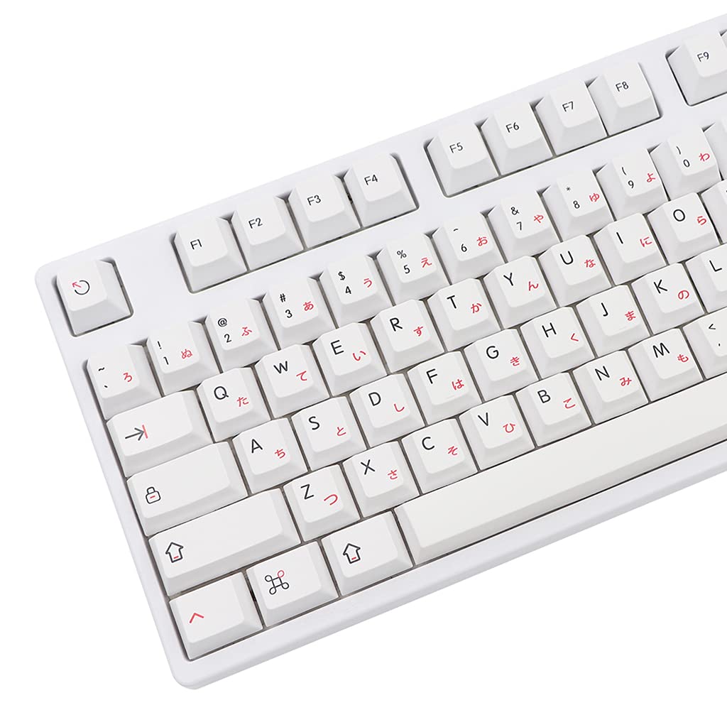 Oyrcvweuy Keycaps Mechanische Tastatur mit 133 Tasten, japanisches Kirschprofil, kompatibel mit Kailh Gateron MX Switches