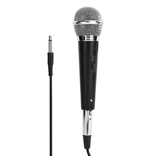 01 02 015 Moving Coil Mikrofon, Rauschunterdrückung, HiFi-Sound, kabelgebundenes Mikrofon, professionell für Leistung für Meetings (schwarz)