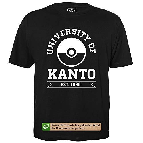 University of Kanto - Herren T-Shirt für Geeks mit Spruch Motiv aus Bio-Baumwolle Kurzarm Rundhals Ausschnitt, Größe XXL