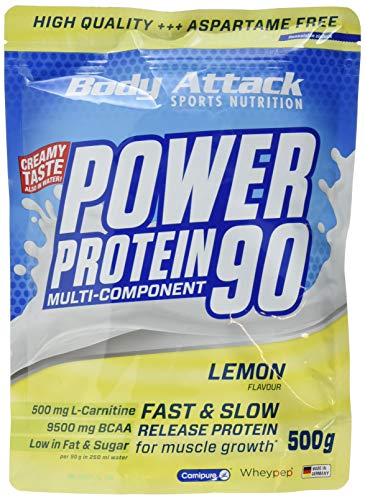 Body Attack, Power Protein 90, Lemon Curd Cream, 1er Pack (1x 500g)
