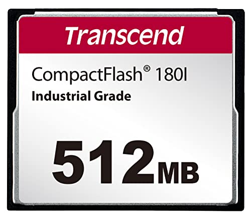 Transcend TS512MCF180I CF-Karte für CNC-Maschinen, Industriequalität, 512 MB
