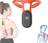 oihgerg Neckease Ultrasonic Lymphatic Soothing Neck Instrument, Hunchback Corrector for Kids Men Women Soothing Neck Instrument,Neck Massager for Pain Relief (Red)