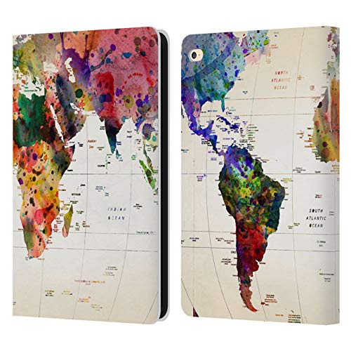 Head Case Designs Offiziell Zugelassen Mark Ashkenazi Weltkarte Pop Kultur Leder Brieftaschen Handyhülle Hülle Huelle kompatibel mit Apple iPad Air 2 (2014)