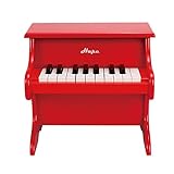 Hape Spielzeug-Klavier | Mit 18 Tasten, Musikinstrument für Kinder aus Holz, Rot