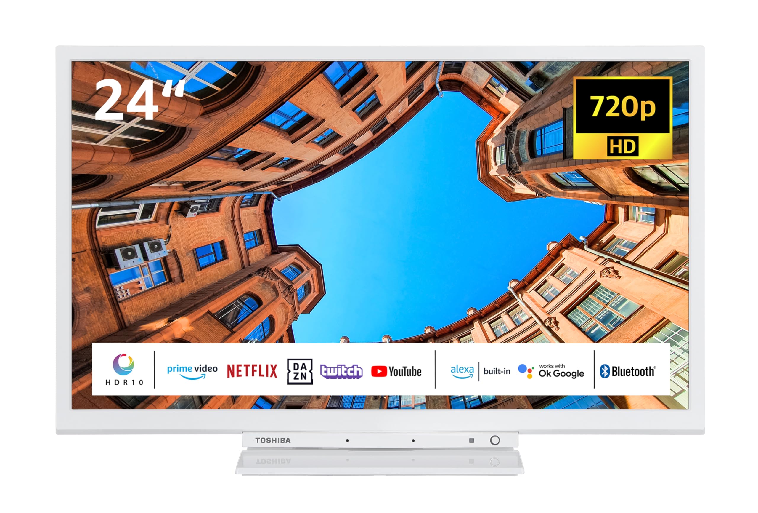 Toshiba 24WK3C64DA/2 24 Zoll Fernseher/Smart TV (HD Ready, HDR, Alexa Built-In, Triple-Tuner, Bluetooth)
