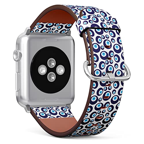 IKIKI-TECH Kompatibel mit Apple Watch-Armband, 38 mm, 40 mm, 41 mm (türkisches Augenmuster), veganes Ersatzarmband für iWatch Series 8, 7, 6, 5, 4, 3, 2, 1 Ultra SE