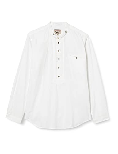 Stockerpoint Herren Renus2 Trachtenhemd, Weiß (Weiß), Large